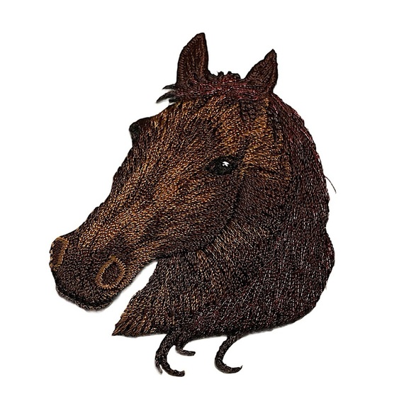Vintage Embroidered Horse Head Patch iron on - Picture 1 of 6